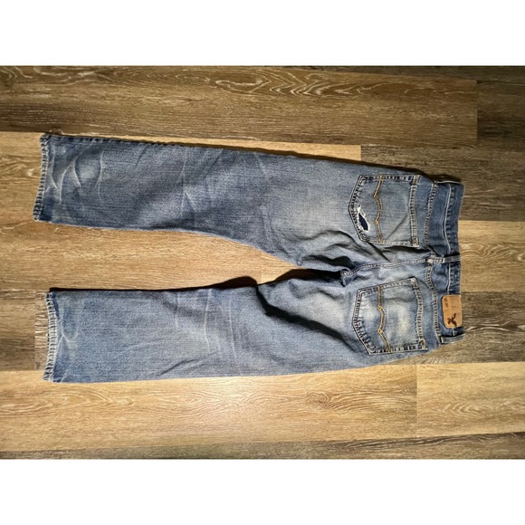 American Eagle Relaxed Straight Jeans Mens 29x30 Blue Good Distressed Denim - Picture 8 of 8